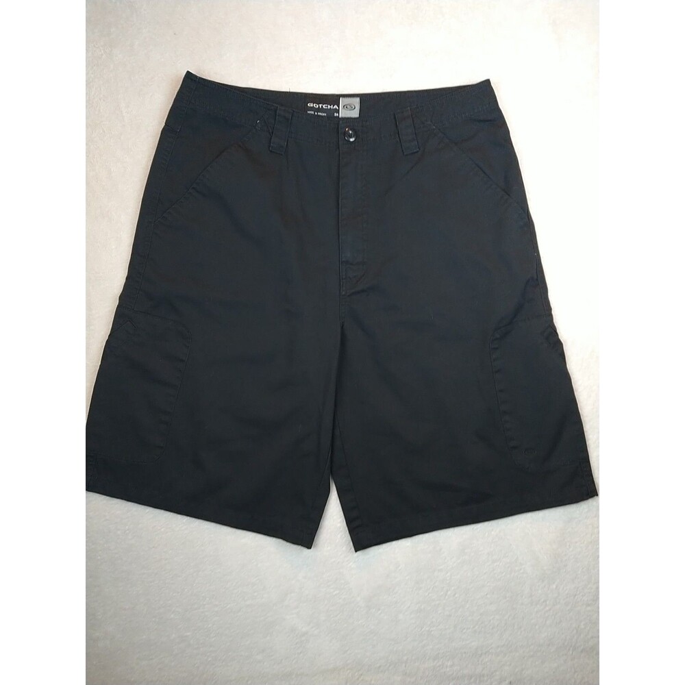 Gotcha Cargo Shorts Men's 34 Waist Black Chino